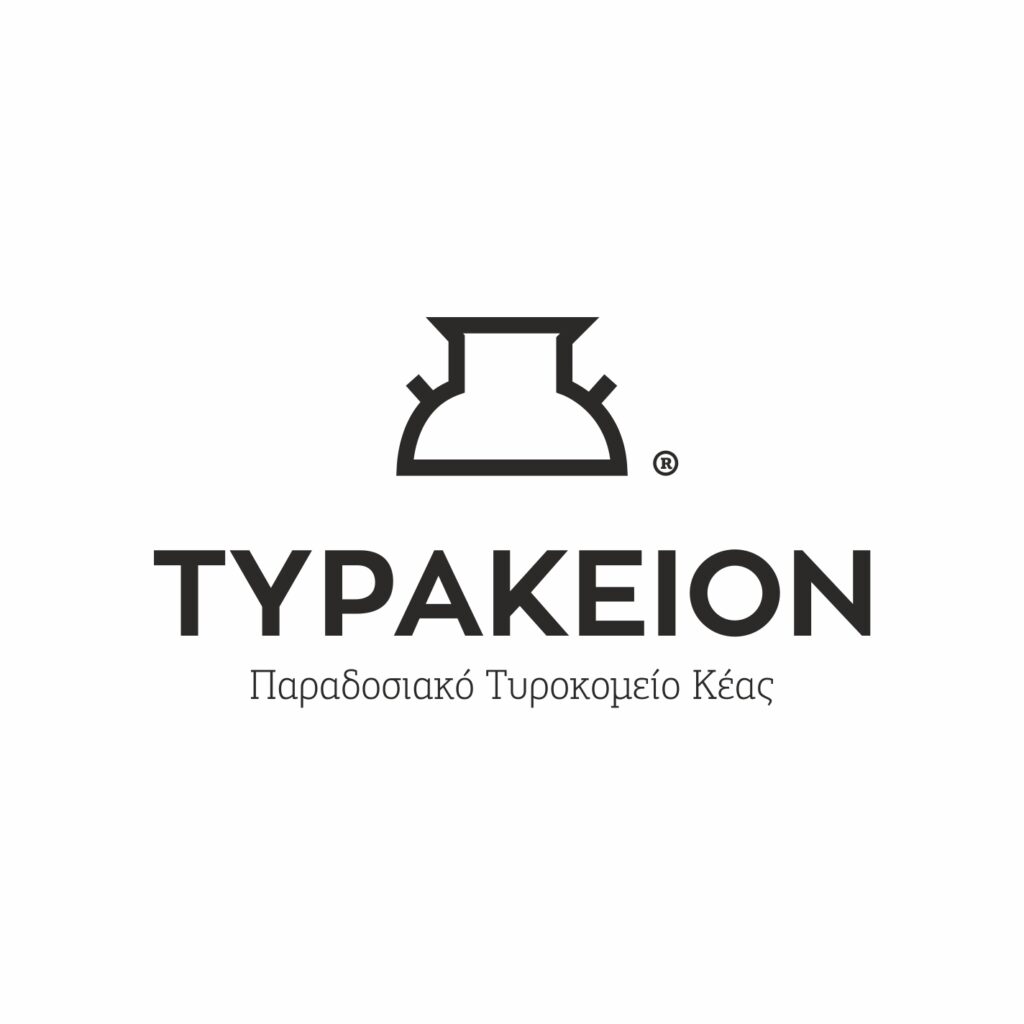 Tyrakeion logo inspired by the traditional milk churn, designed by Poua Design